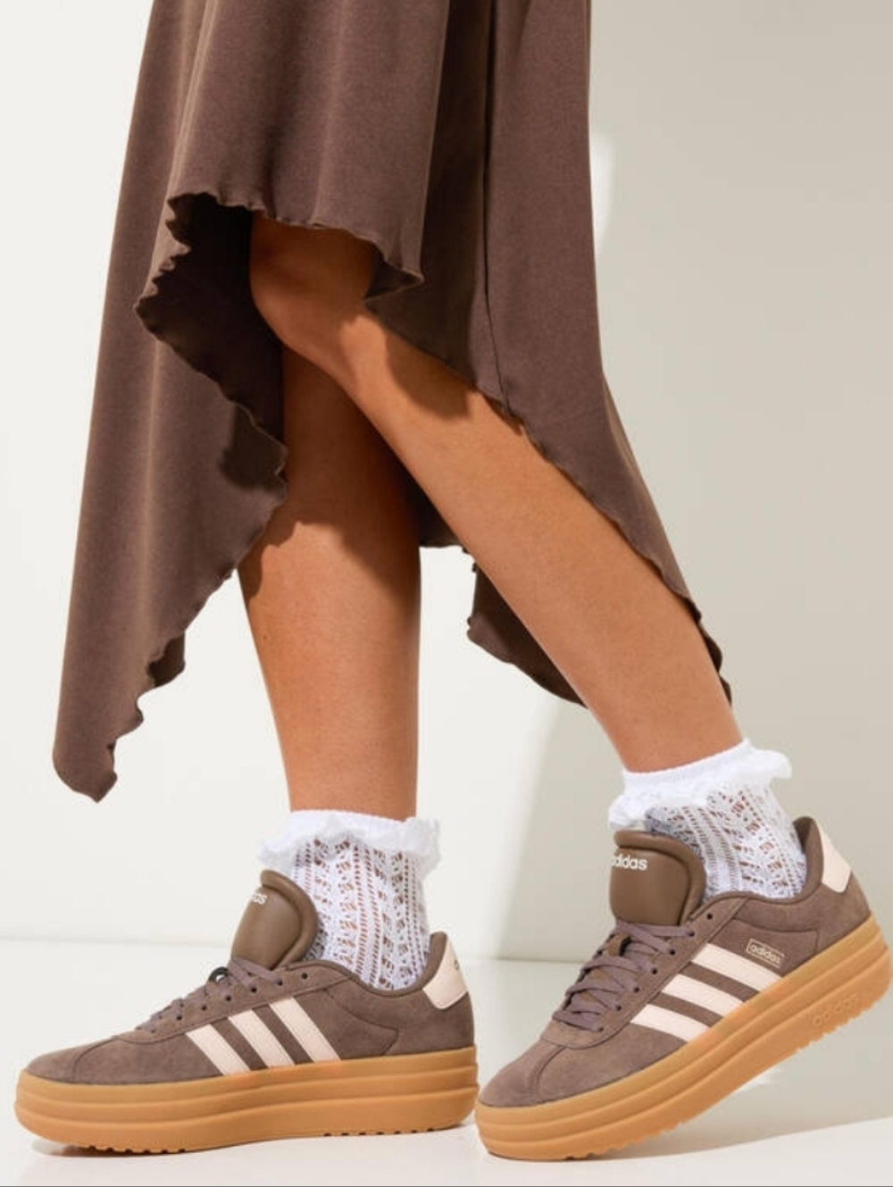 Adidas VL Court Bold Sneakers - Earth Strata/Quartz/Gum